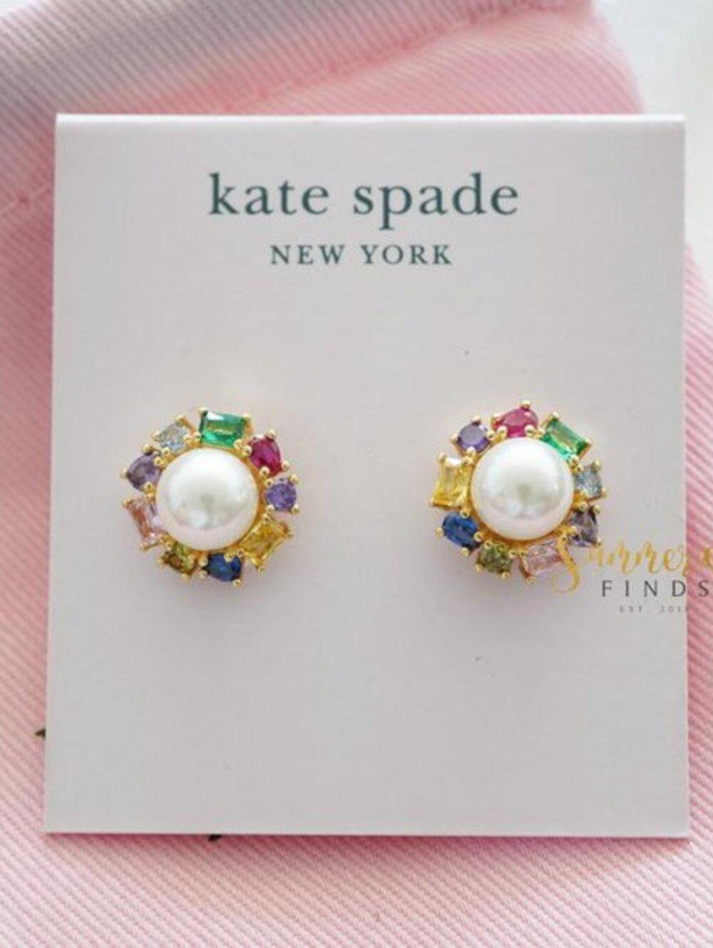 Kate Spade Candy Shop Pearl Halo Stud Earrings